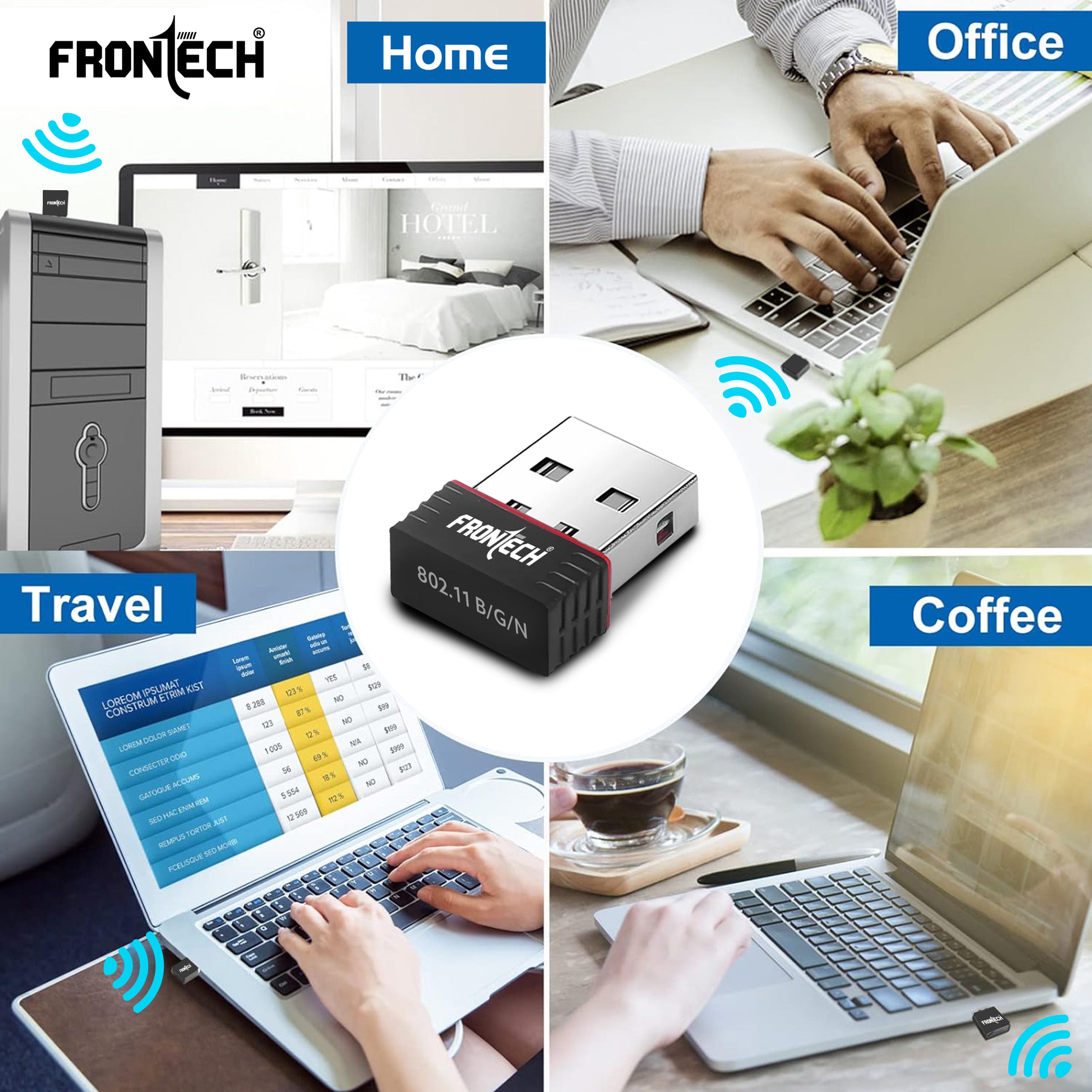 Frontech WiFi Dongle 150 Mbps (0843) Frontech WiFi Dongle 150 Mbps (0843)